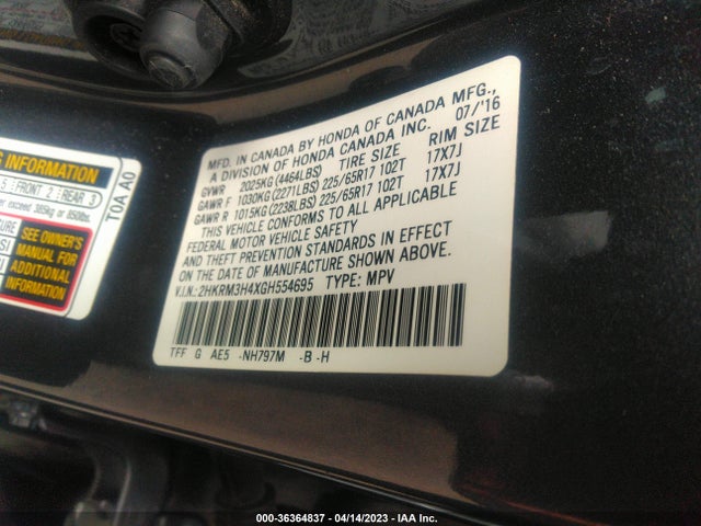 Honda CR-V SE 2016 2HKRM3H4XGH554695 Image 10