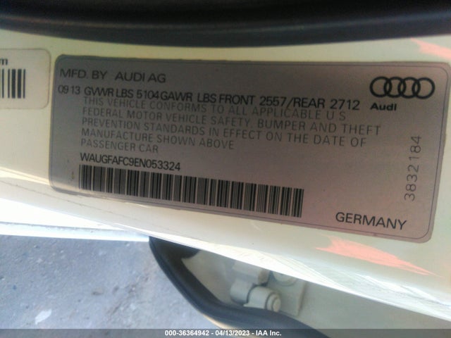 WAUGFAFC9EN053324 Audi A6 2.0t Premium Plus