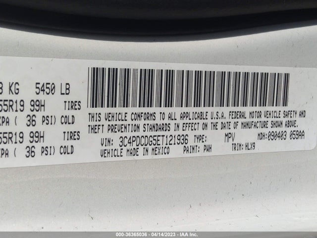 Dodge Journey Limited 2014 3C4PDCDG5ET121936 Image 9