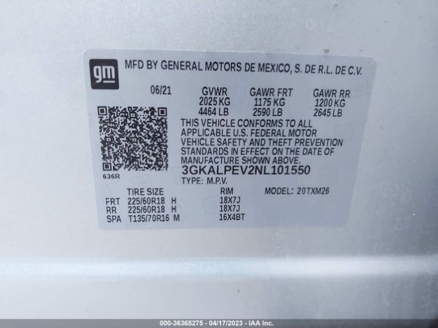3GKALPEV2NL101550 GMC Terrain Slt