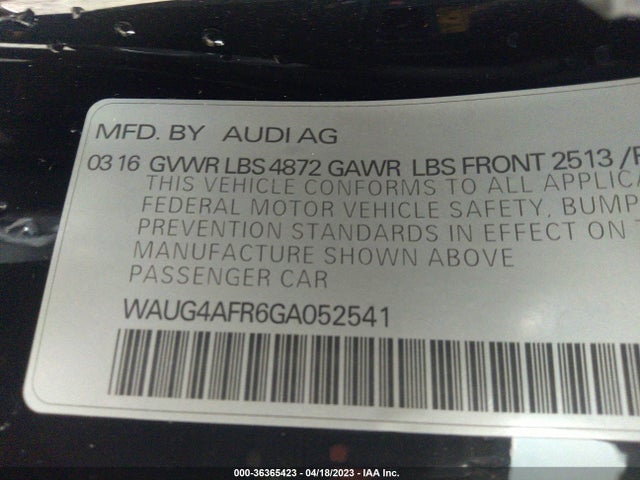 WAUG4AFR6GA052541 Audi S5 Premium Plus