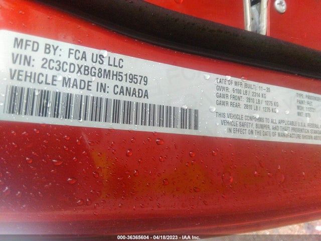 Dodge Charger Sxt 2021 2C3CDXBG8MH519579 Image 9