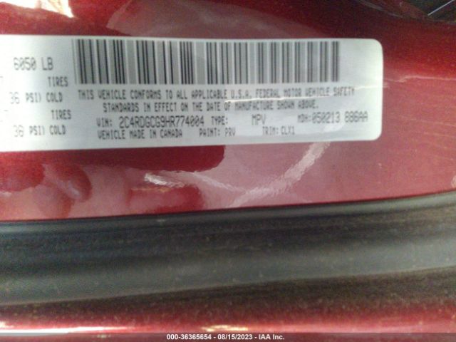 2C4RDGCG9HR774004 Dodge Grand Caravan Sxt