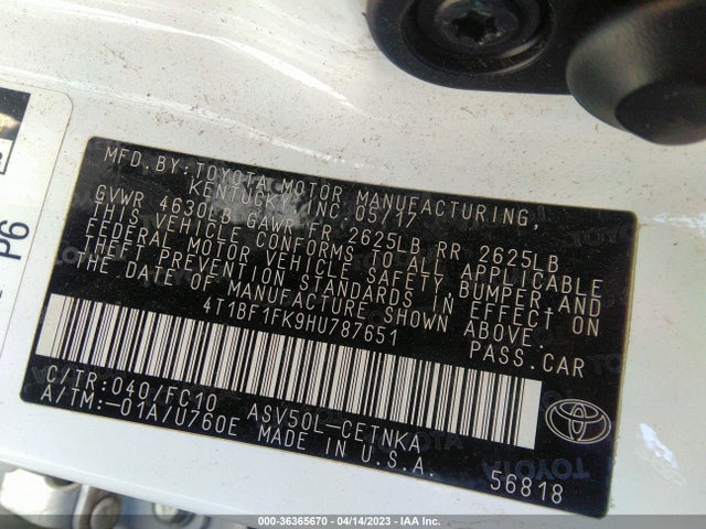 Toyota CAMRY LE 2017 4T1BF1FK9HU787651 Image 10