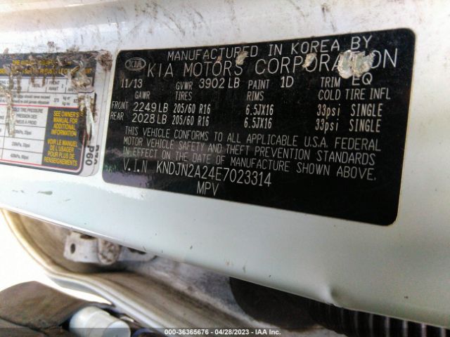 KNDJN2A24E7023314 KIA Soul Base