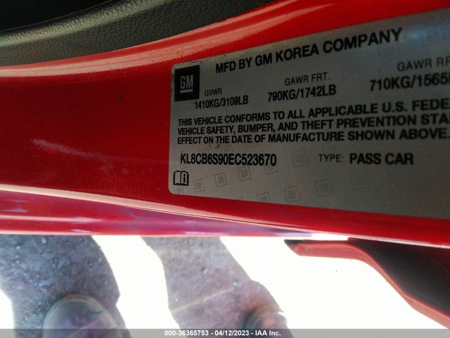 Chevrolet SPARK LS 2014 KL8CB6S90EC523670 Image 10