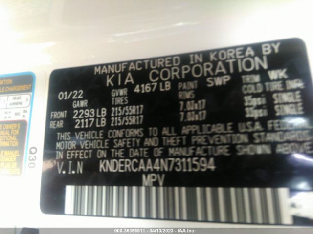 KNDERCAA4N7311594 KIA SELTOS EX