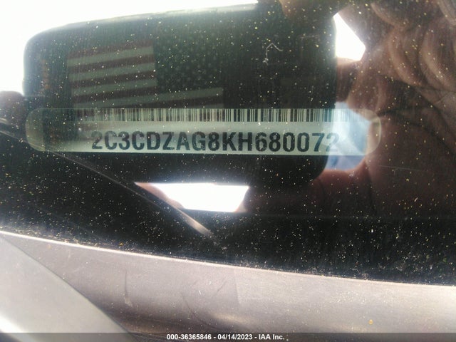 Dodge Challenger Sxt 2019 2C3CDZAG8KH680072 Image 9