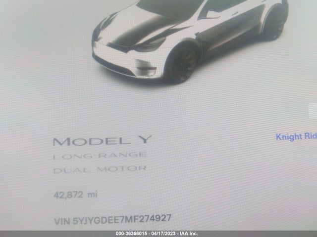 Tesla Model Y Long Range 2021 5YJYGDEE7MF274927 Image 7