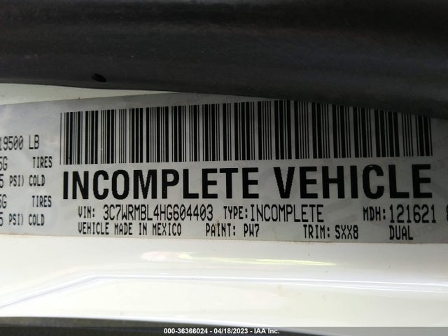 2017 Dodge 5500, VIN: 3C7WRMBL4HG604403