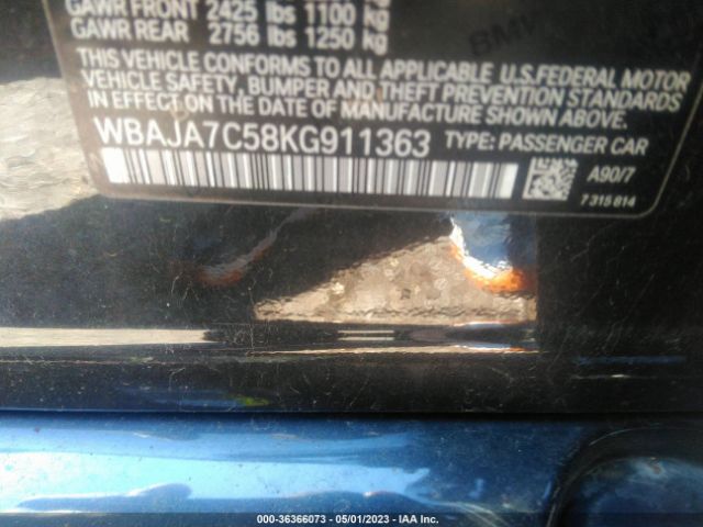 WBAJA7C58KG911363 BMW 5 Series 530i Xdrive