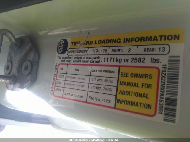 1FBZX2ZMXFKA53861 Ford Transit Wagon Xl/xlt