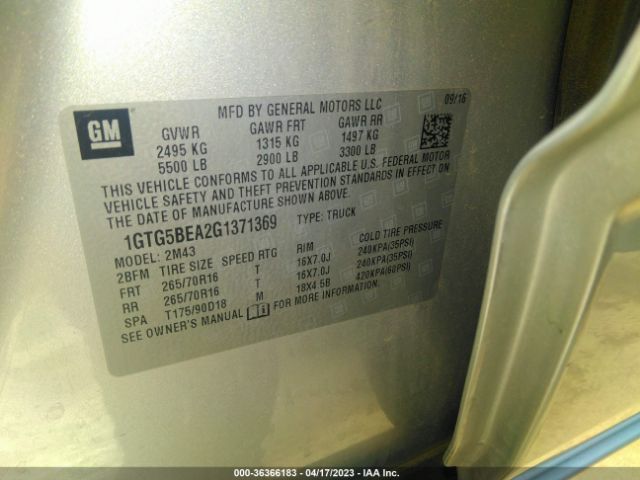 1GTG5BEA2G1371369 GMC Canyon 2wd