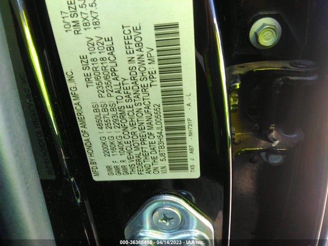 Acura Rdx W 2018 5J8TB3H54JL005552 Image 10