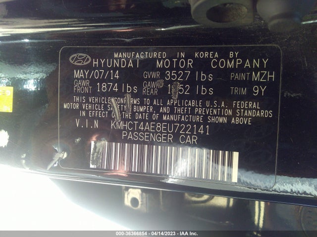 Hyundai ACCENT GLS 2014 KMHCT4AE8EU722141 Image 9