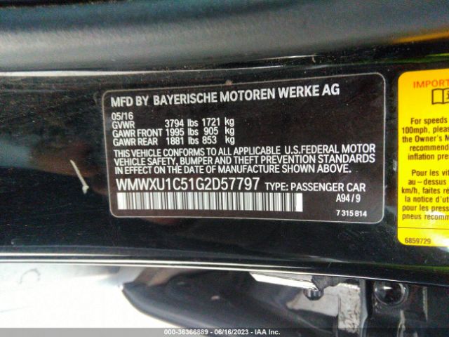WMWXU1C51G2D57797 Mini COOPER HARDTOP 4 DOOR
