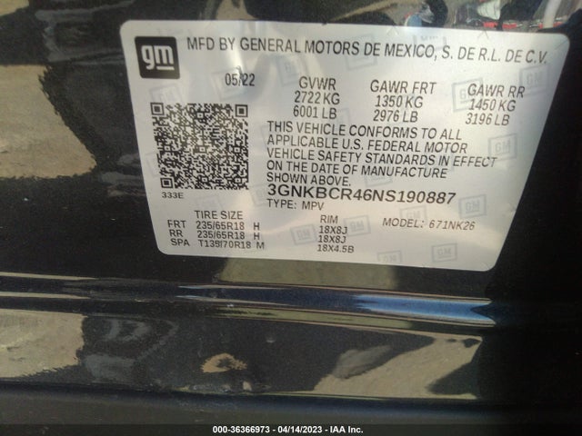 Chevrolet Blazer Lt 2022 3GNKBCR46NS190887 Image 9