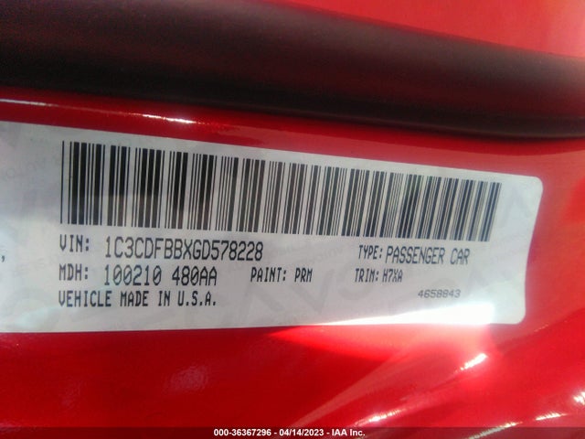 Dodge DART SXT 2016 1C3CDFBBXGD578228 Image 9