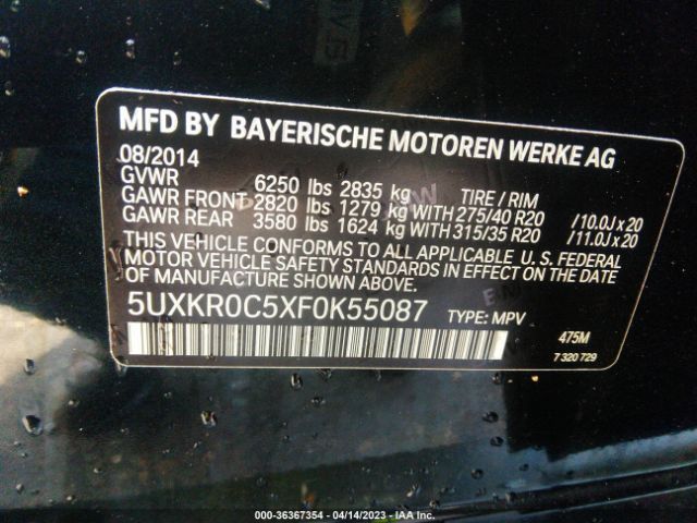 5UXKR0C5XF0K55087 BMW X5 Xdrive35i