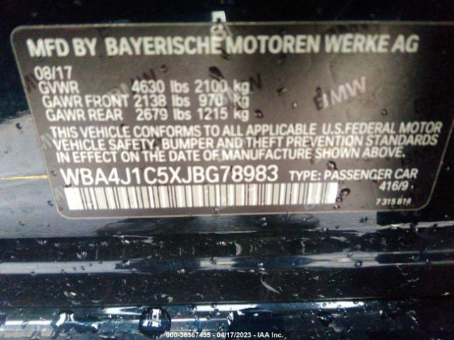 WBA4J1C5XJBG78983 BMW 4 Series 430i
