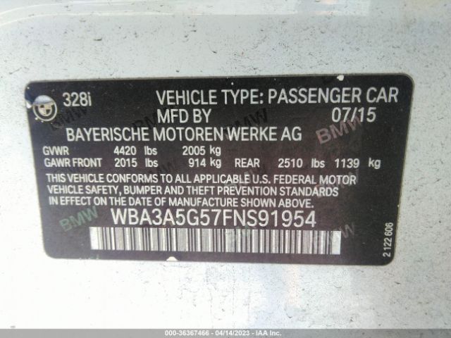 WBA3A5G57FNS91954 BMW 3 Series 328i