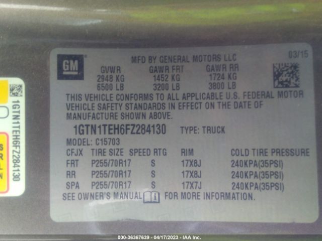 1GTN1TEH6FZ284130 GMC SIERRA 1500