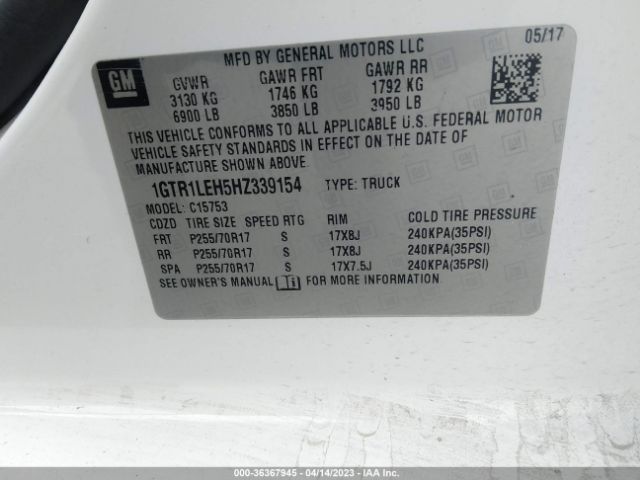 1GTR1LEH5HZ339154 GMC SIERRA 1500