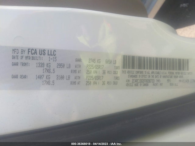 2C4RC1BG5FR698733 Chrysler Town & Country Touring