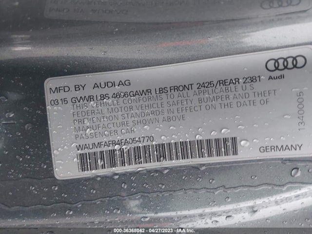 WAUMFAFR4FA054770 Audi A5 Premium Plus