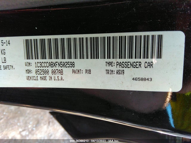 Chrysler 200 Limited 2015 1C3CCCABXFN502598 Image 9