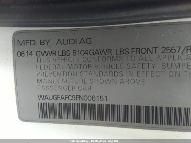 WAUGFAFC9FN006151 Audi A6 2.0t Premium Plus