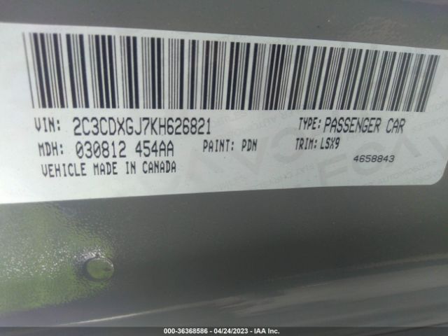 2C3CDXGJ7KH626821 Dodge Charger Scat Pack