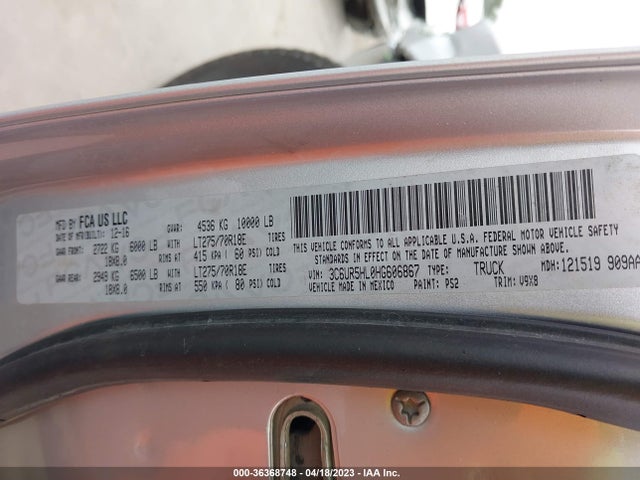 RAM 2500 Tradesman 2017 3C6UR5HL0HG606867 Image 10