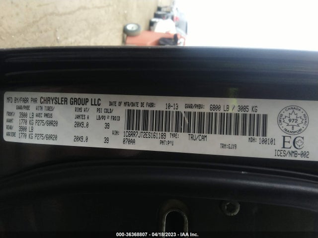 1C6RR7JT2ES161189 RAM 1500 Laramie