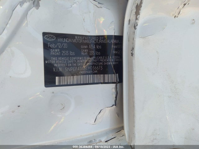 Hyundai SONATA SEL 2020 5NPEF4JA6LH036673 Image 9