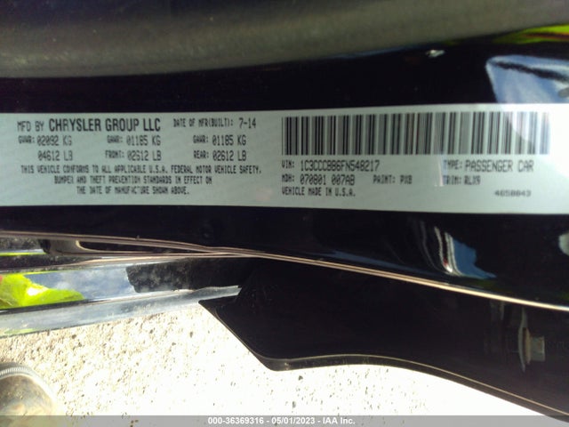 Chrysler 200 S 2015 1C3CCCBB6FN548217 Image 9