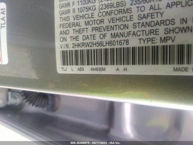 Honda CR-V EX 2020 2HKRW2H56LH601678 Image 9
