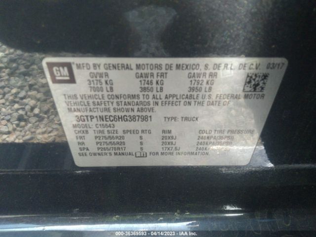 3GTP1NEC6HG387981 GMC Sierra 1500 Slt