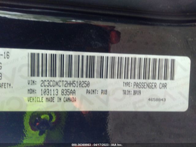 2C3CDXCT2HH510250 Dodge CHARGER R/T