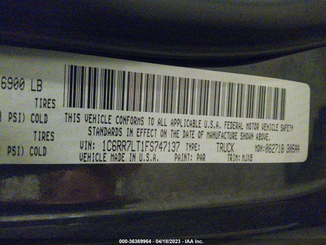 1C6RR7LT1FS747137 RAM 1500 Big Horn
