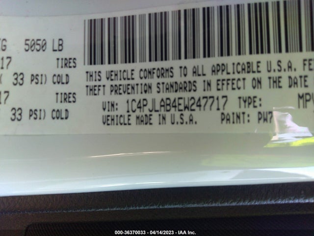 1C4PJLAB4EW247717 Jeep Cherokee Sport