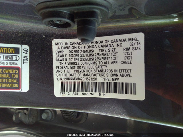 Honda CR-V SE 2016 2HKRM3H42GH523201 Image 8