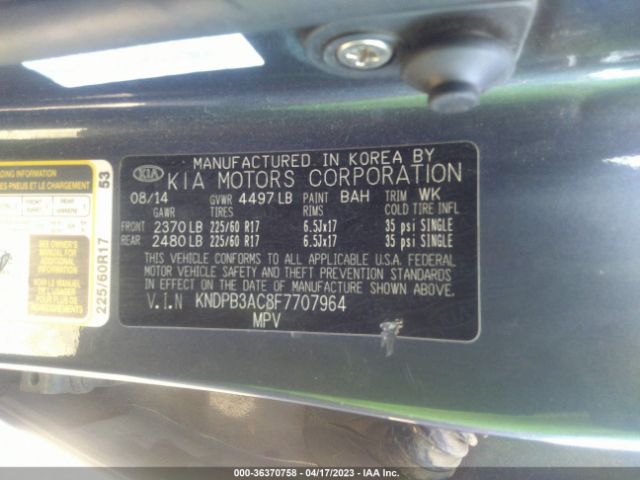 KNDPB3AC8F7707964 KIA Sportage Lx