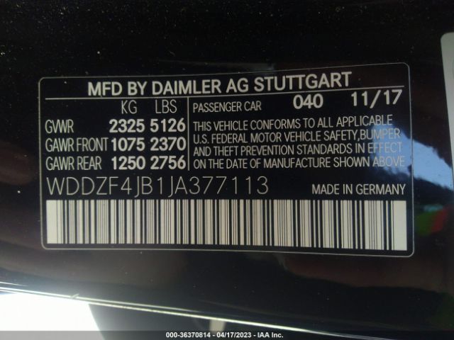 WDDZF4JB1JA377113 Mercedes-Benz E-class E 300