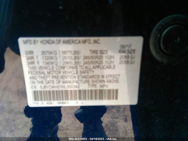 5J8YD4H51HL000342 Acura Mdx W/technology Pkg