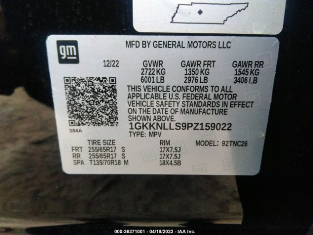 1GKKNLLS9PZ159022 GMC Acadia At4