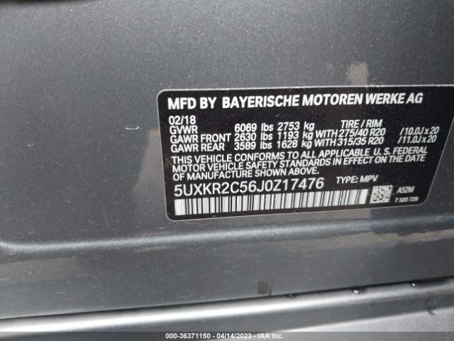 5UXKR2C56J0Z17476 BMW X5 Sdrive35i