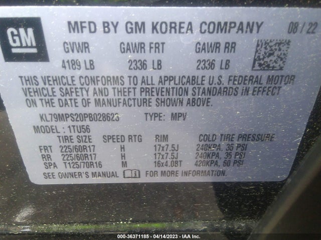 Chevrolet Trailblazer Lt 2023 KL79MPS20PB028623 Image 9