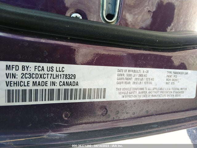 Dodge CHARGER R/T 2020 2C3CDXCT7LH178329 Image 9