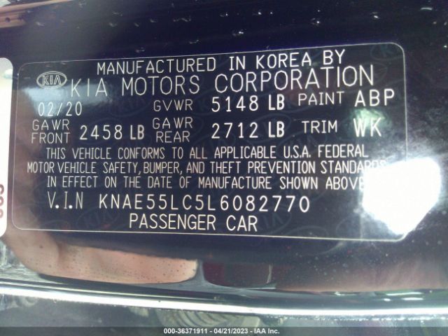 KNAE55LC5L6082770 KIA Stinger Gt2
